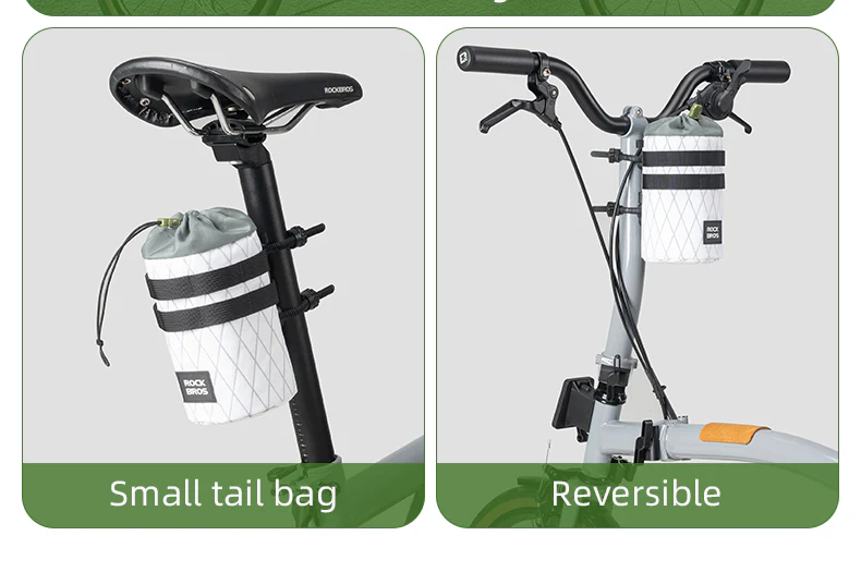 ROCKBROS Bicycle Water Bottle Bag Drawstring Adjustable Insulated Brompton Folding Bike Bag Portable Scooter Bag - Image 10