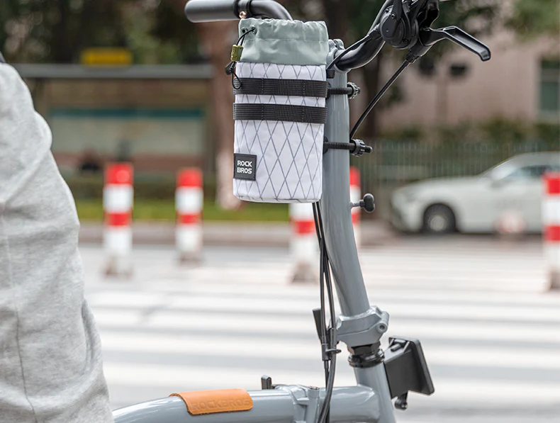 ROCKBROS Bicycle Water Bottle Bag Drawstring Adjustable Insulated Brompton Folding Bike Bag Portable Scooter Bag - Image 23