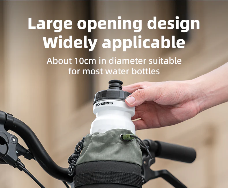 ROCKBROS Bicycle Water Bottle Bag Drawstring Adjustable Insulated Brompton Folding Bike Bag Portable Scooter Bag - Image 3