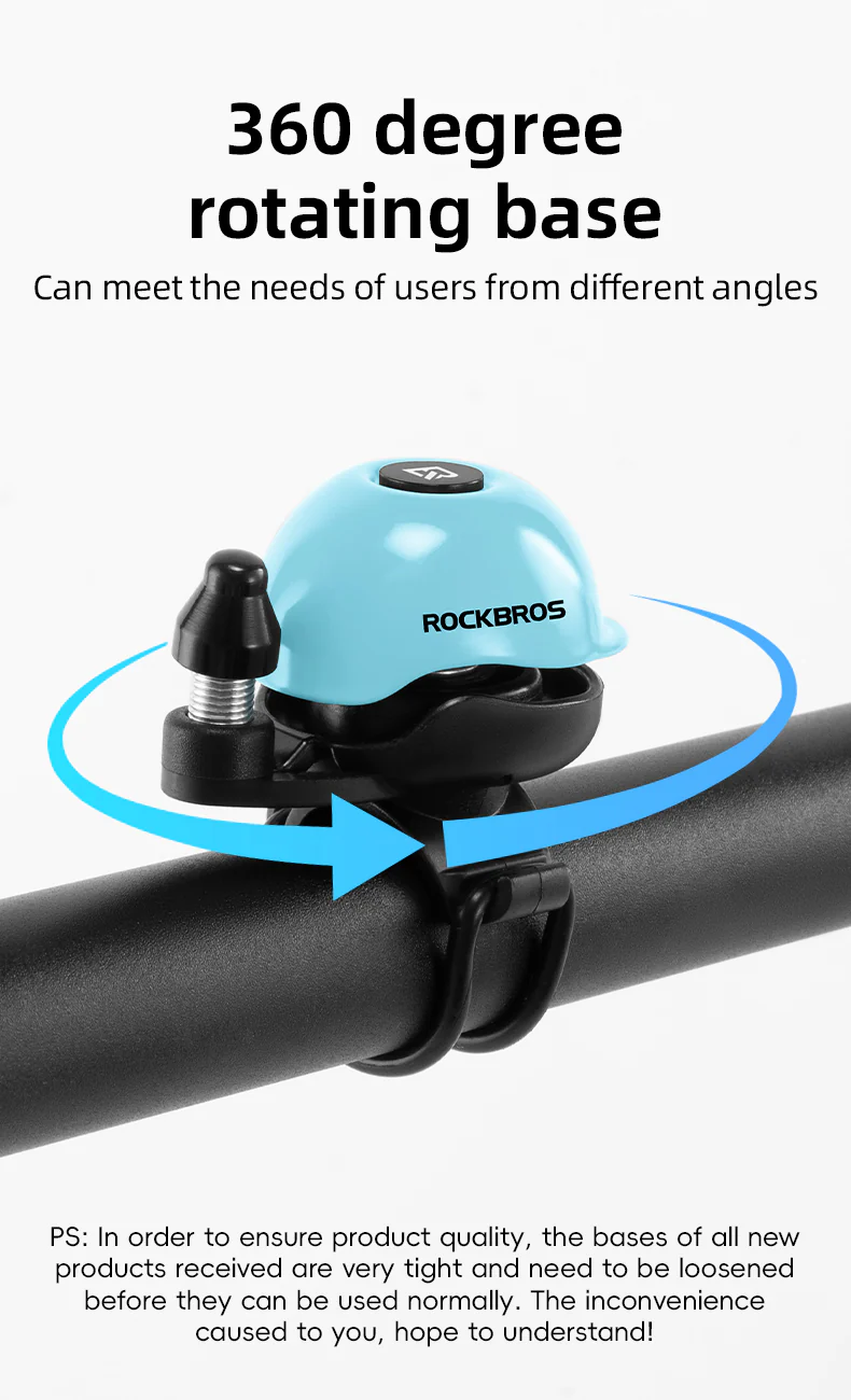 ROCKBROS Bicycle Bike Handlebar Bell 80dB Loud Sound Copper Alloy Alarm Ring Horn - Image 15