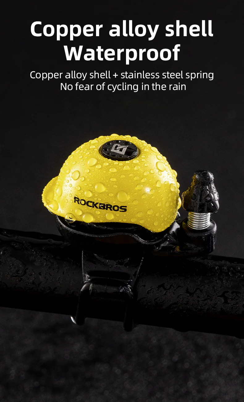 ROCKBROS Bicycle Bike Handlebar Bell 80dB Loud Sound Copper Alloy Alarm Ring Horn - Image 16