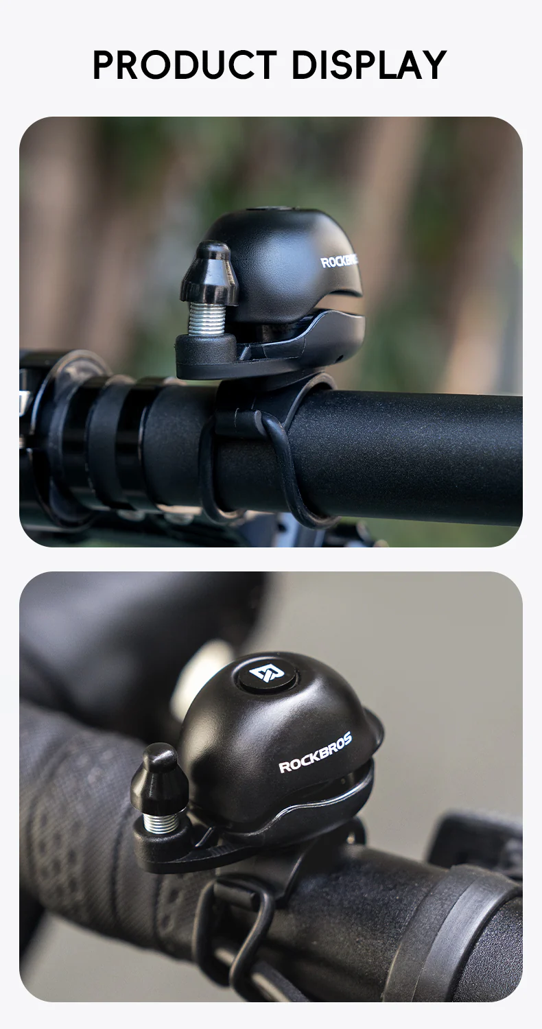 ROCKBROS Bicycle Bike Handlebar Bell 80dB Loud Sound Copper Alloy Alarm Ring Horn - Image 17