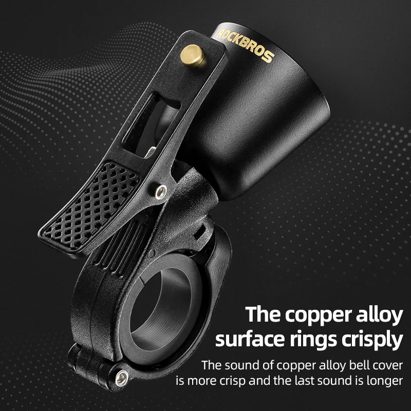 ROCKBROS Bike Bell Classic Bicycle Bell Mountain Bike Bells for Adults with Loud Sound and Fit for 0.87-1.25in/22.2-31.8mm Bicycle Handlebars - Image 3