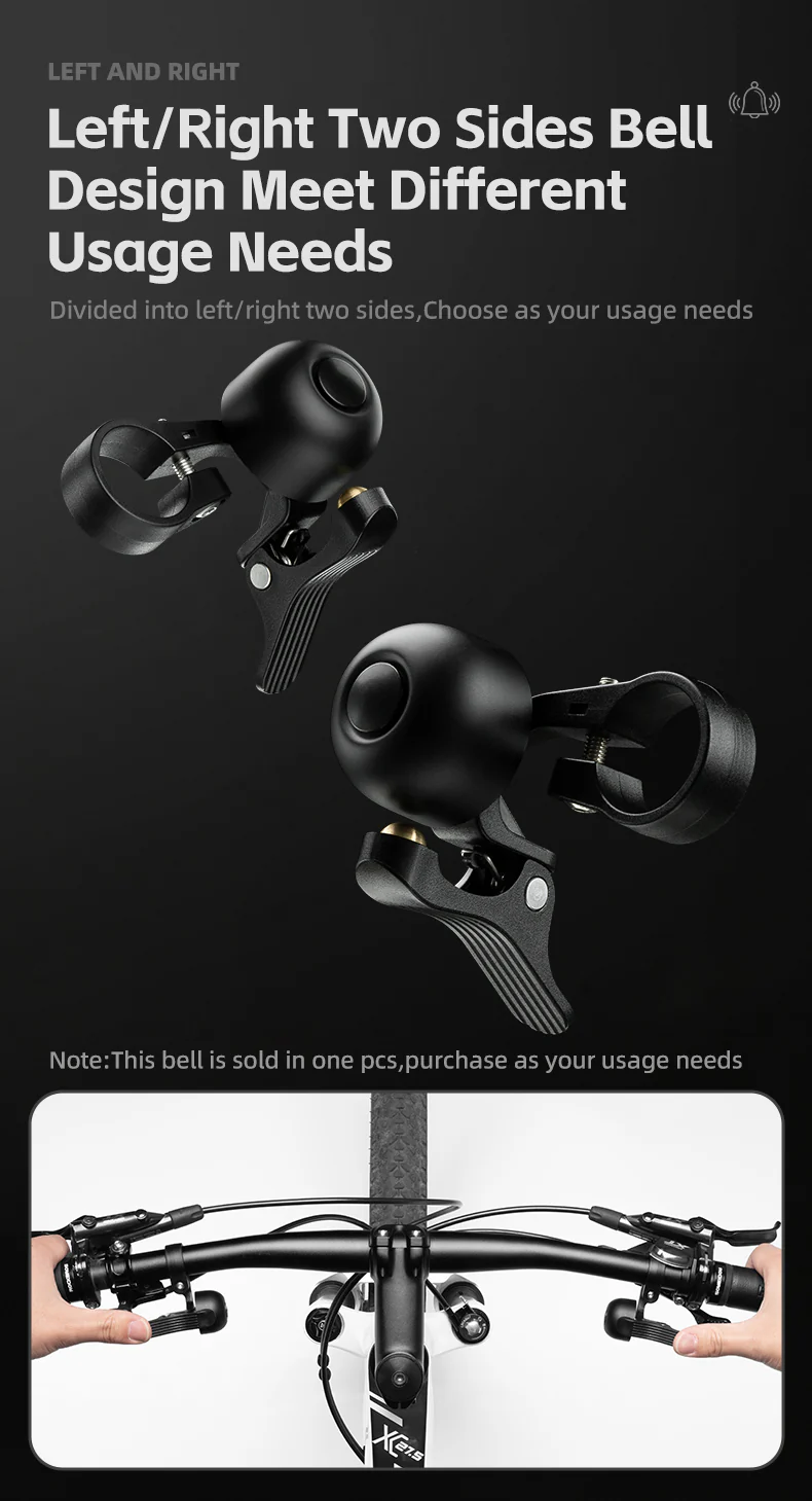 ROCKBROS Bike Bell Copper Alloy Durable Bicycle Bell with Clear&Long Sound Bike Ring Bell - Image 12