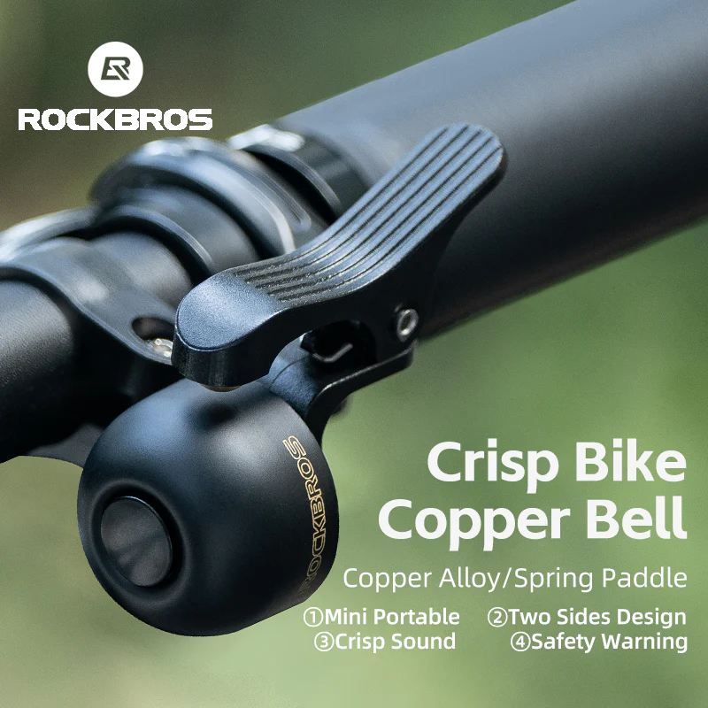 ROCKBROS Bike Bell Copper Alloy Durable Bicycle Bell with Clear&Long Sound Bike Ring Bell - Image 5