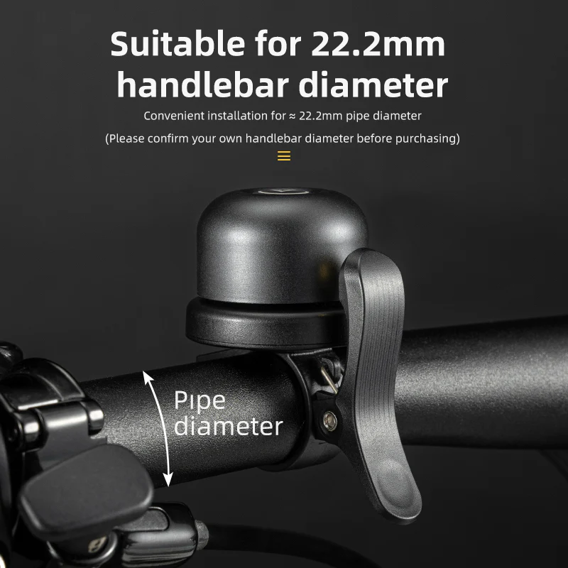ROCKBROS Bike Bell Ring Horn Classic Bicycle Bell Anti-Theft for Adults Suitable for 0.87‘’/22.2mm Diameter Handlebar - Image 12