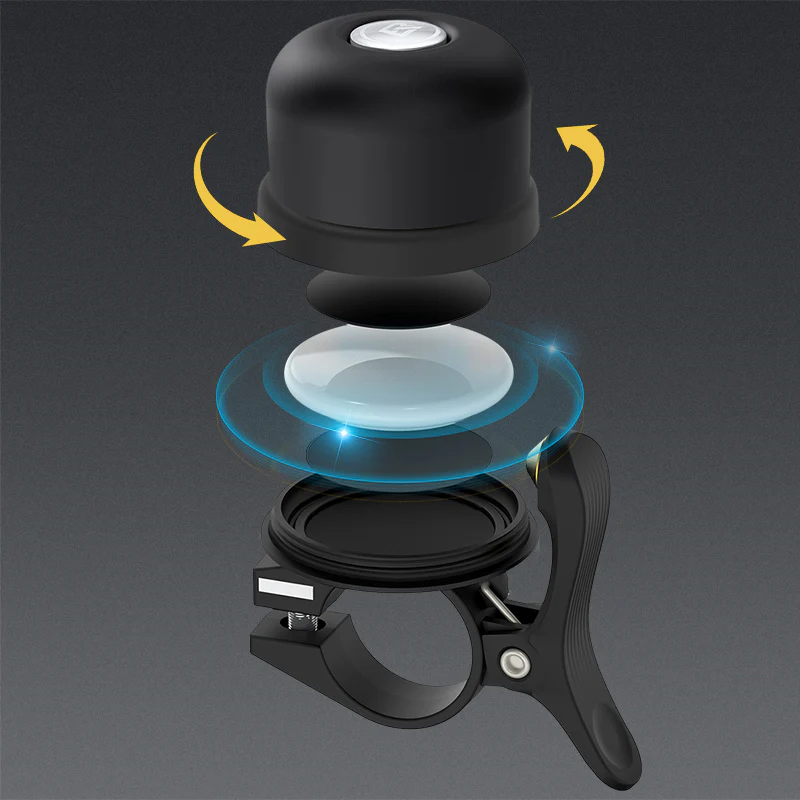 ROCKBROS Bike Bell Ring Horn Classic Bicycle Bell Anti-Theft for Adults Suitable for 0.87‘’/22.2mm Diameter Handlebar - Image 4