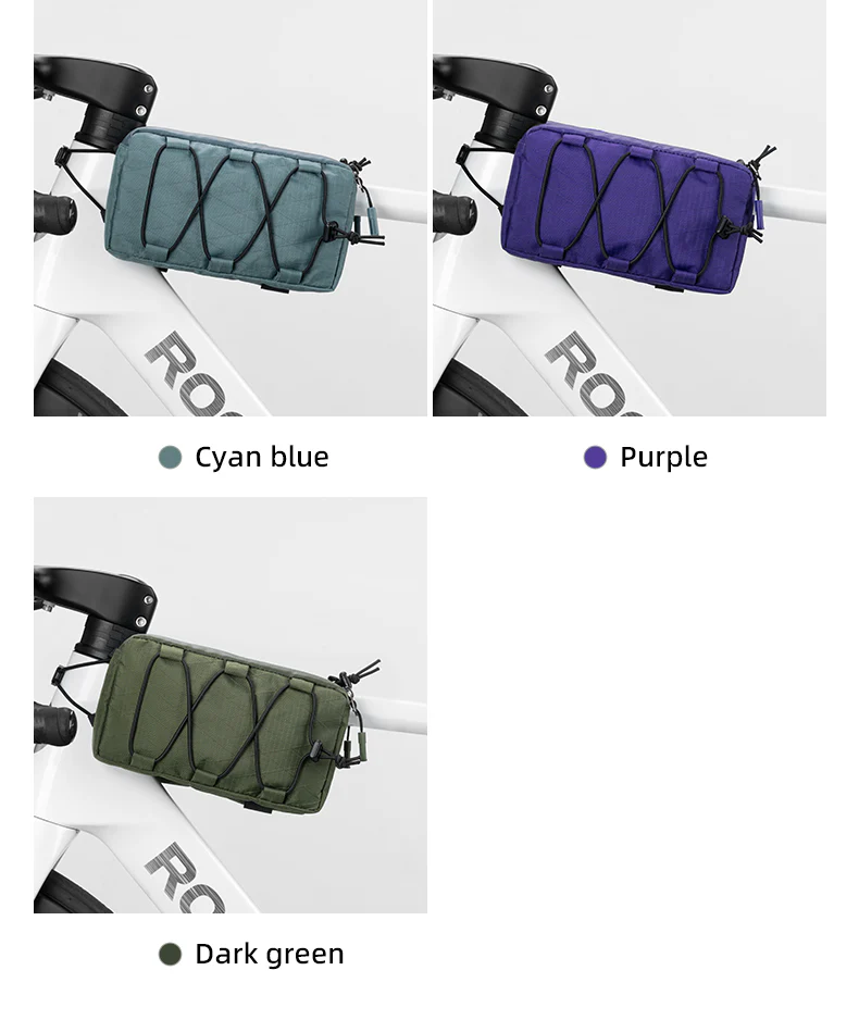 ROCKBROS Bike Bicycle Cycling Frame Bag 1L Adjustable Narrow Side Drawstring - Image 12