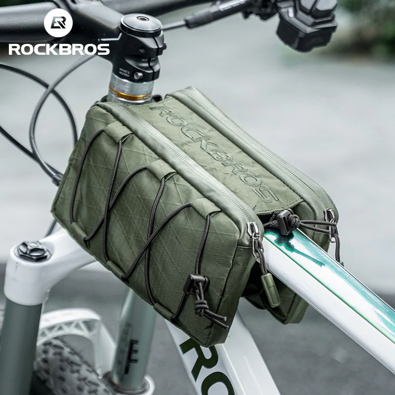 ROCKBROS Bike Bicycle Cycling Frame Bag 1L Adjustable Narrow Side Drawstring - Image 3