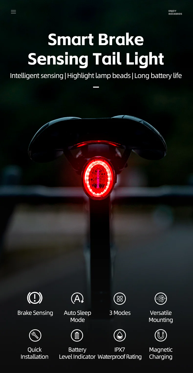 ROCKBROS Bike Saddle Mount Tail Light - Image 15
