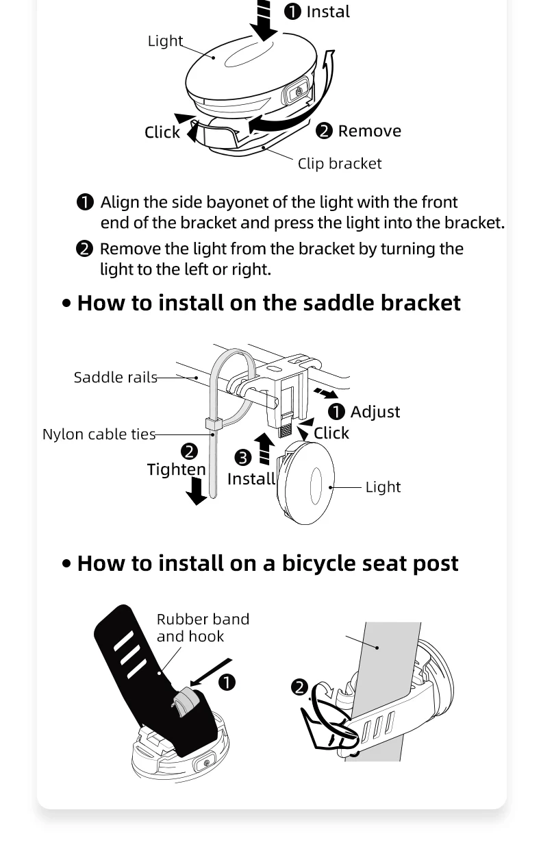 ROCKBROS Bike Saddle Mount Tail Light - Image 17