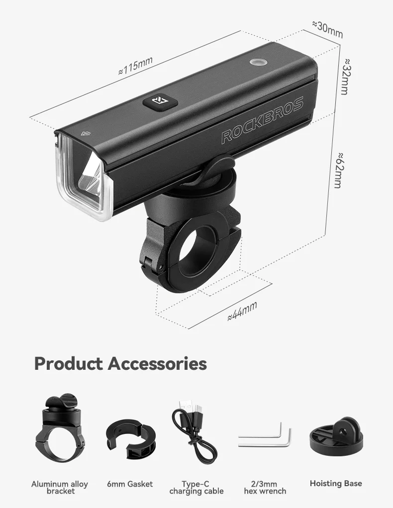 ROCKBROS Smart Sensor Bike Headlight RHL1500 - Image 14