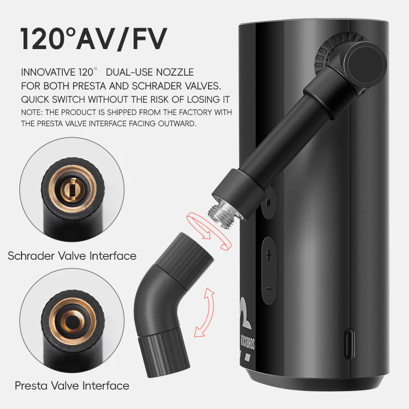 ROCKBROS Electric Bike Tire Pump Portable Motorcycle Bicycle Tyre Air Inflator 150PSI - Image 6