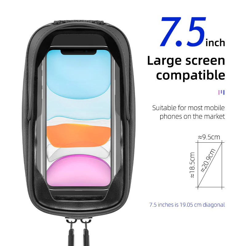 ROCKBROS Double Zipper Bike Front Frame Bag: Top Tube Handlebar Phone Holder - Image 5