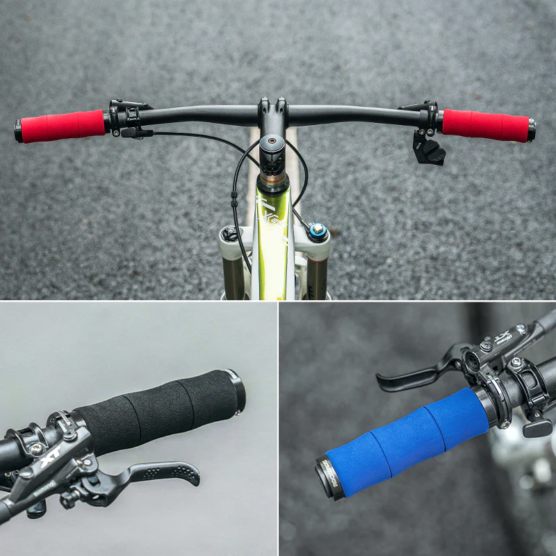 ROCKBROS Bike Grips Shock Absorption Foam Bike Handle Grips Soft Comfortable Non-Slip Double Locked on - Image 3