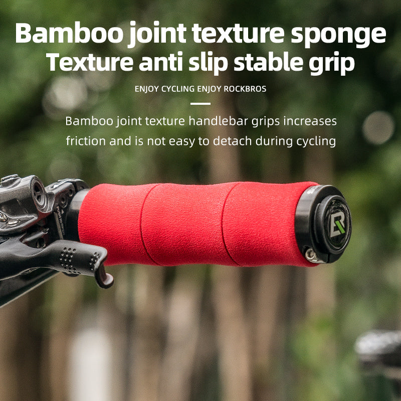 ROCKBROS Bike Grips Shock Absorption Foam Bike Handle Grips Soft Comfortable Non-Slip Double Locked on - Image 5