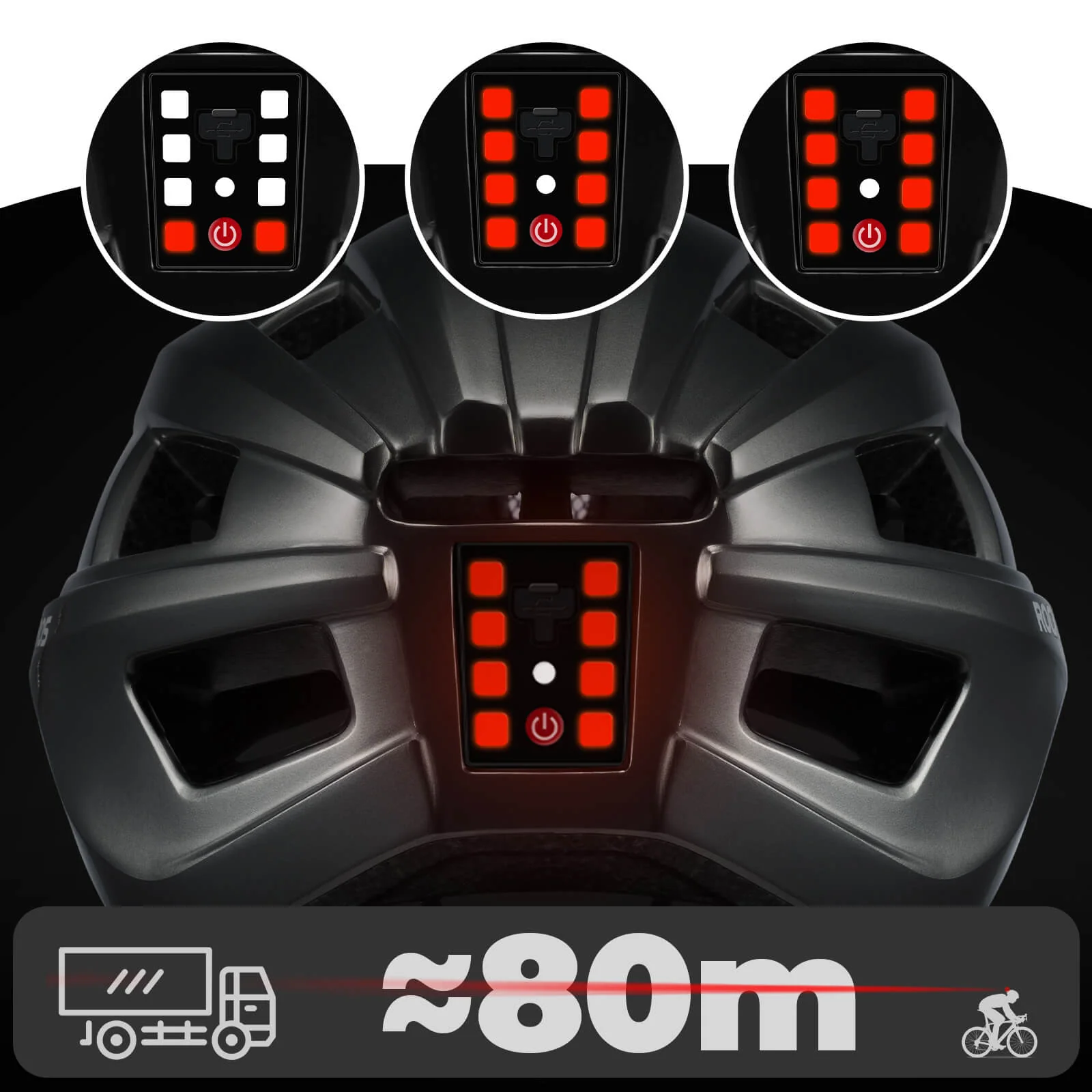 ROCKBROS Bike Helmet with Photochromic Goggles and Rechargeable Tail Light - Image 4