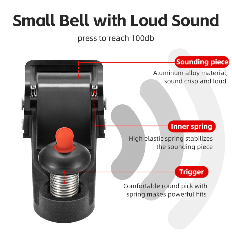 ROCKBROS Bike Bicycle Mini Hidden Bell Loud Sound 100dB Safety Cycling Accessories - Image 7
