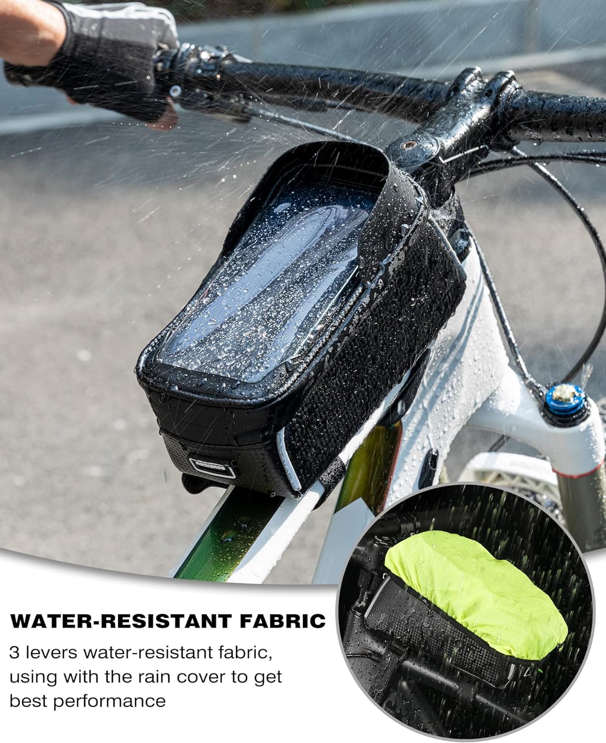 Rockbros-Top Tube Bike Bag With Phone Case Holder - Image 4