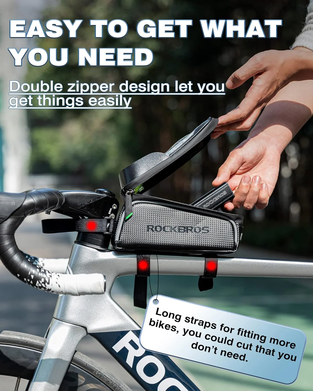 Rockbros-Top Tube Bike Bag With Phone Case Holder - Image 6