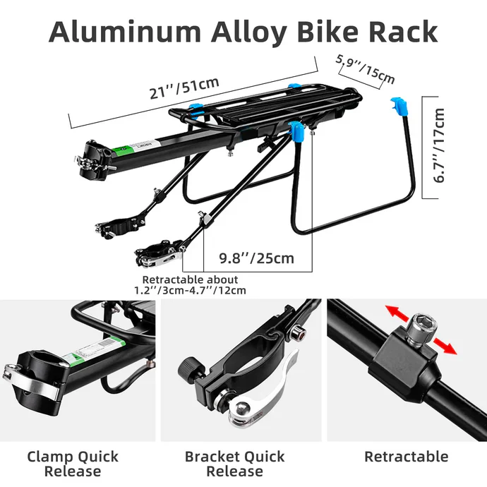 ROCKBROS Rear Luggage Rack for MTB and Road Bike - Image 6