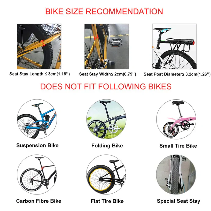 ROCKBROS Rear Luggage Rack for MTB and Road Bike - Image 8
