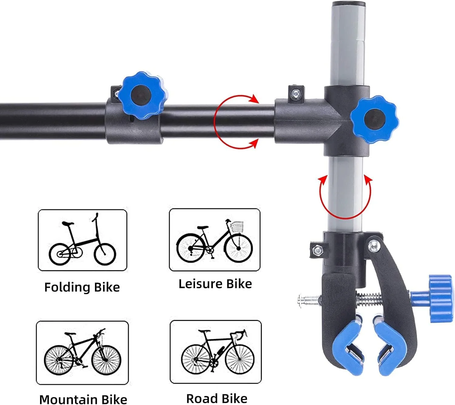 ROCKBROS Bike Repair Stand Wall Mounted Bike Maintenance Stand Station Adjustable Height - Image 7