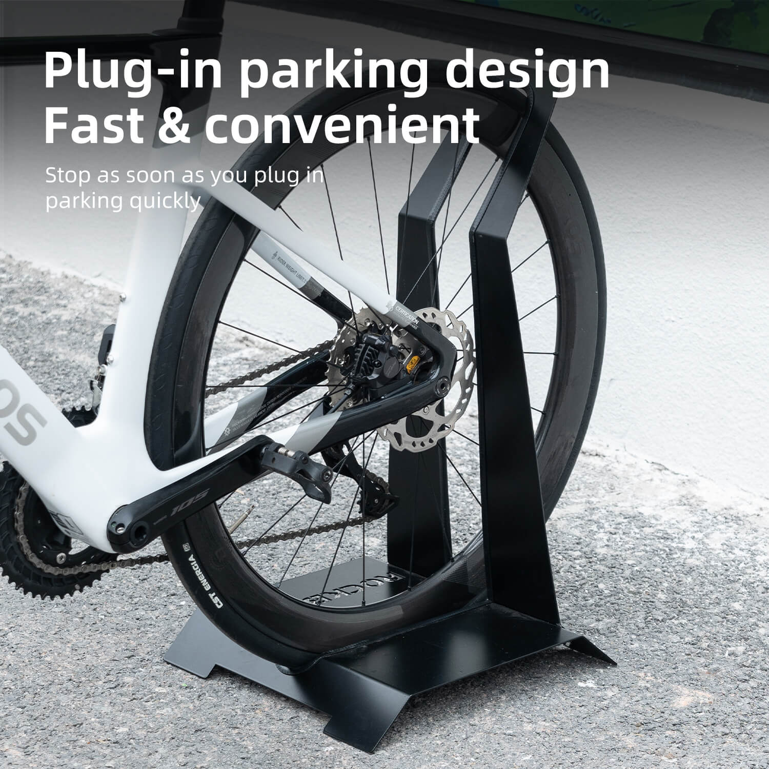 ROCKBROS Bike Stand - L-Shaped Carbon Steel Parking Rack for Mountain Bikes - Image 3