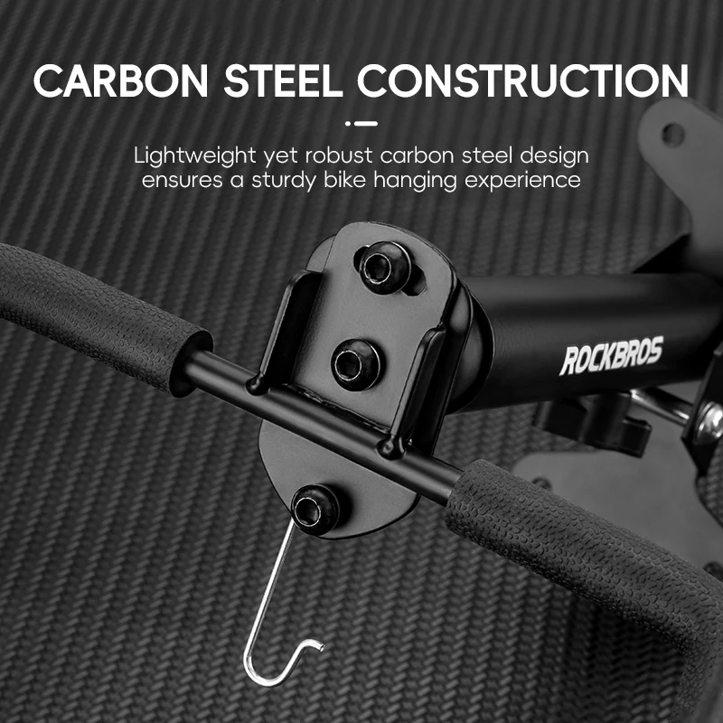 ROCKBROS Bike Stand Wall Mount Parking Rack Bicycle Retractable Storage Hook - Image 6