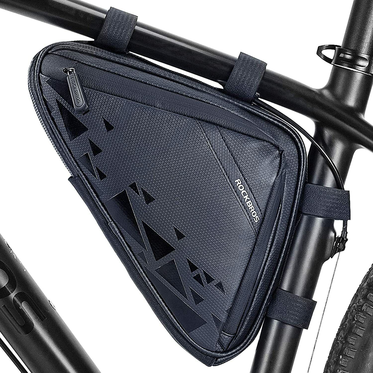 RockBros Triangle Frame Bag: 1.5L Storage with Side Pockets - Image 8