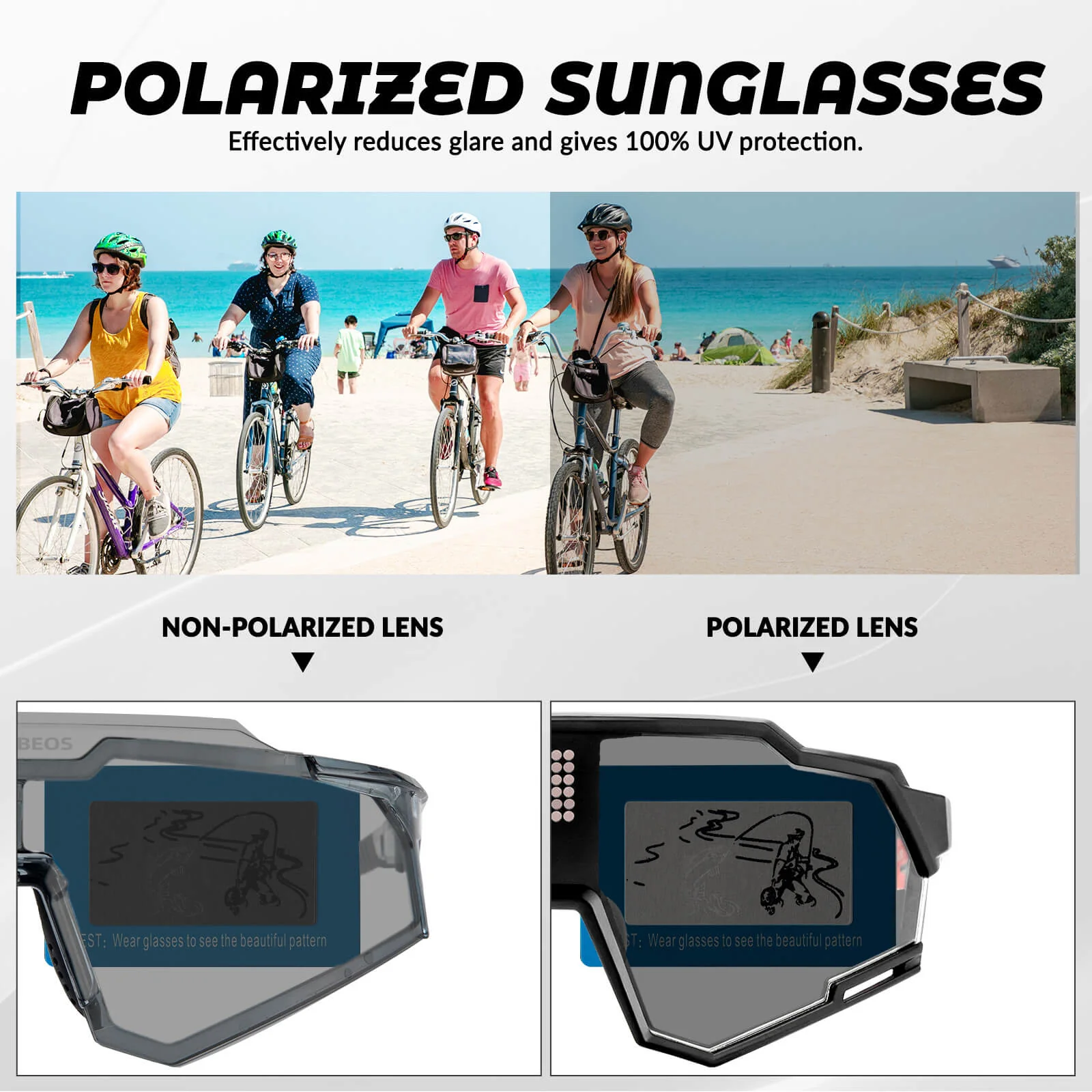 ROCKBROS Cycling Photochromic Electronic Colour Changing Sunglasses Clear - Image 9