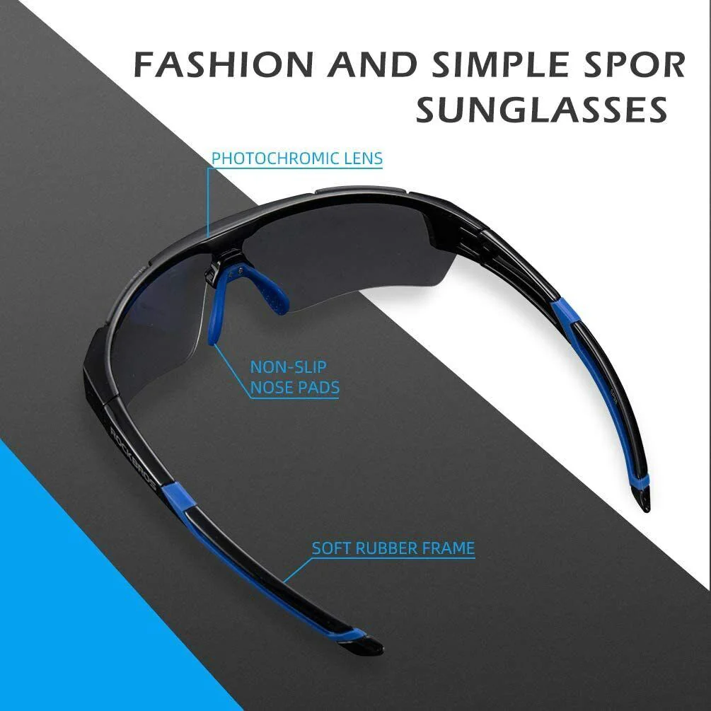 RockBros Cycling Photochromic Glasses Sport Sunglasses Bike Glasses Driving Fishing UV400 Men Women - Image 6