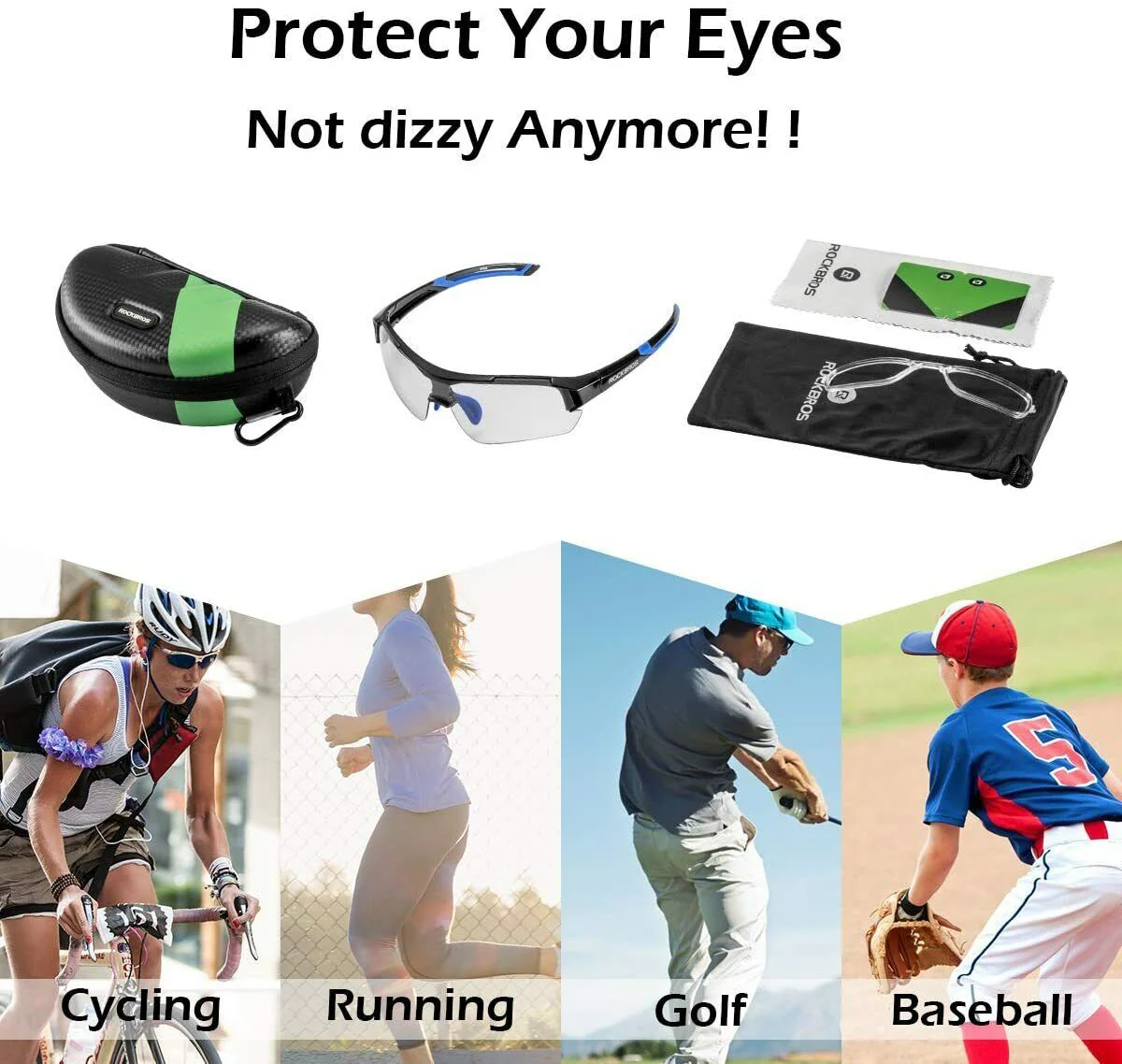 RockBros Cycling Photochromic Glasses Sport Sunglasses Bike Glasses Driving Fishing UV400 Men Women - Image 9