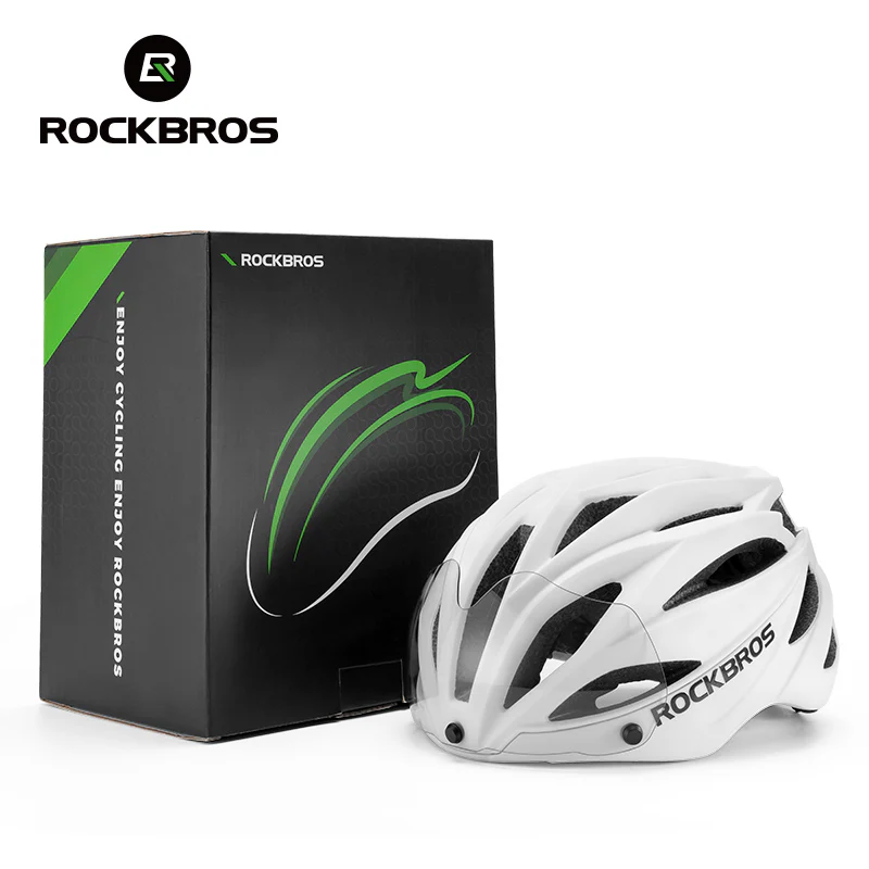 ROCKBROS Cycling Safety Helmet With Removable Goggles - Image 11