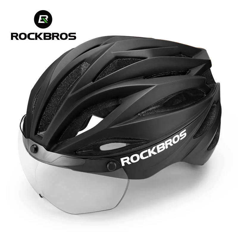 ROCKBROS Cycling Safety Helmet With Removable Goggles - Image 19