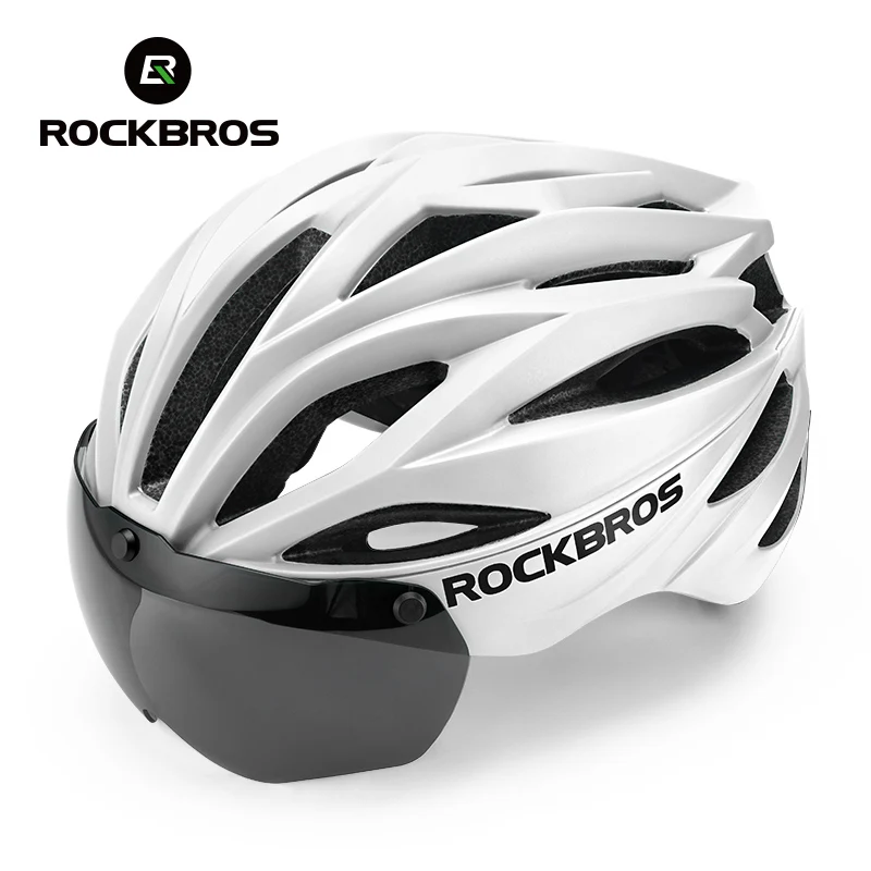 ROCKBROS Cycling Safety Helmet With Removable Goggles - Image 20