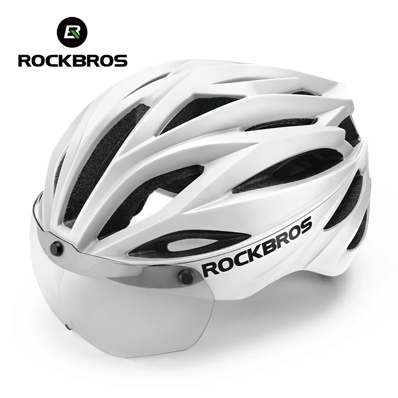 ROCKBROS Cycling Safety Helmet With Removable Goggles - Image 21