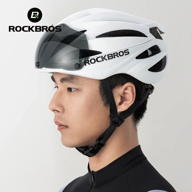 ROCKBROS Cycling Safety Helmet With Removable Goggles - Image 9