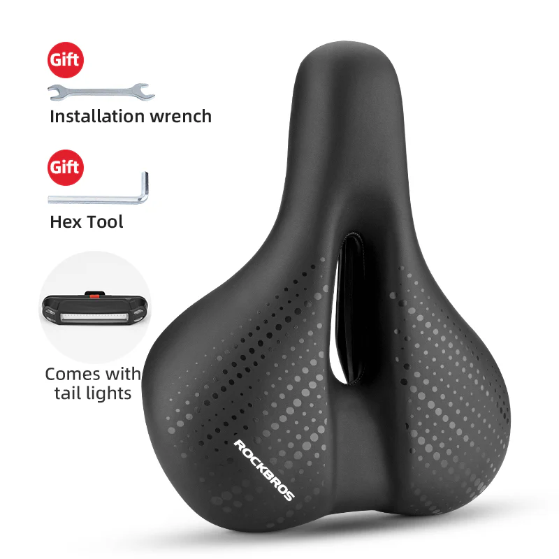 ROCKBROS Cycling Bicycle Bike Saddle Seat Sponge Shockproof Hollow Breathable Soft Cushion - Image 17