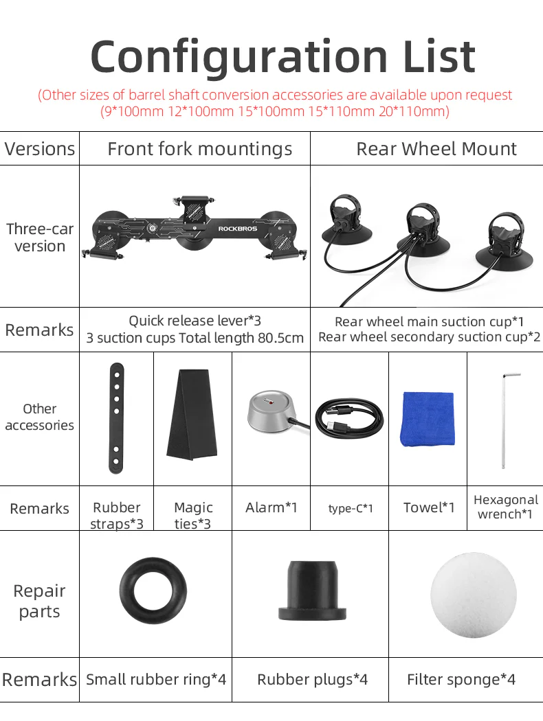 ROCKBROS Electric Suction Cup Roof Rack for 1-3 Bikes - Image 15