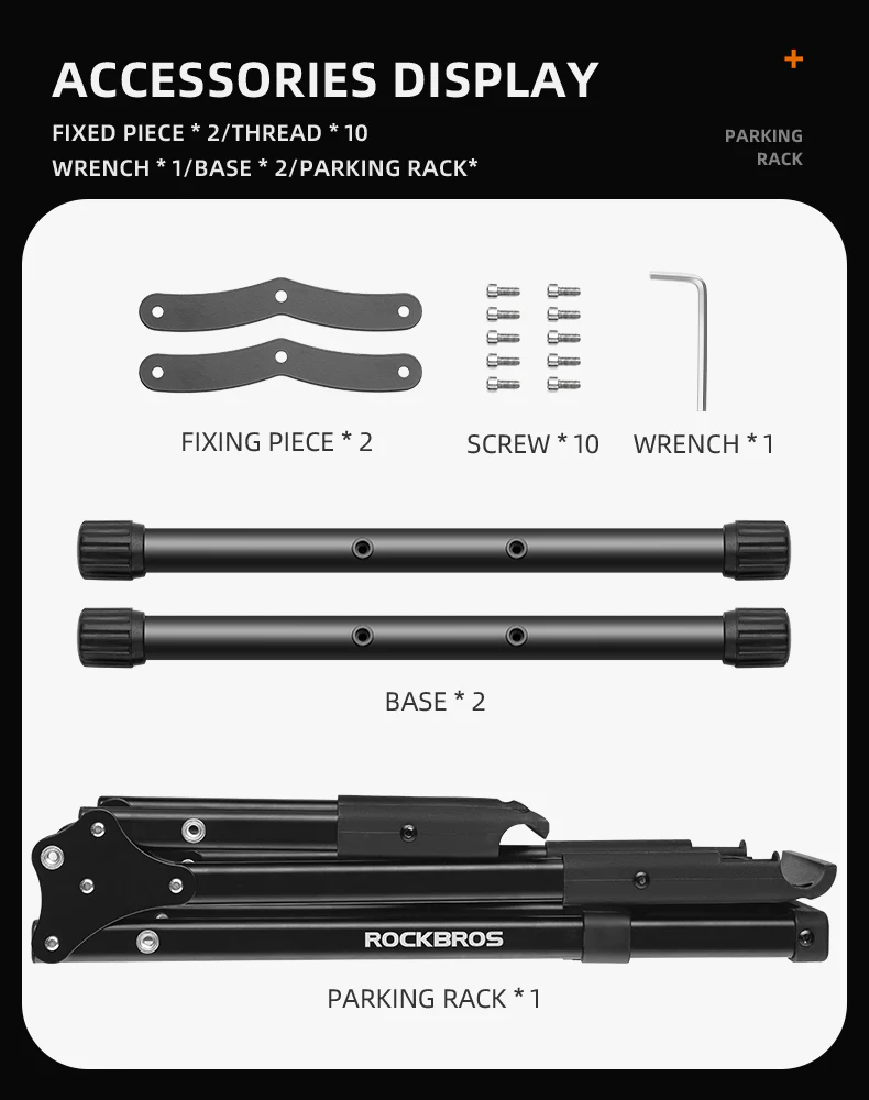 ROCKBROS Carbon Steel Folding Bike Stand - Image 16