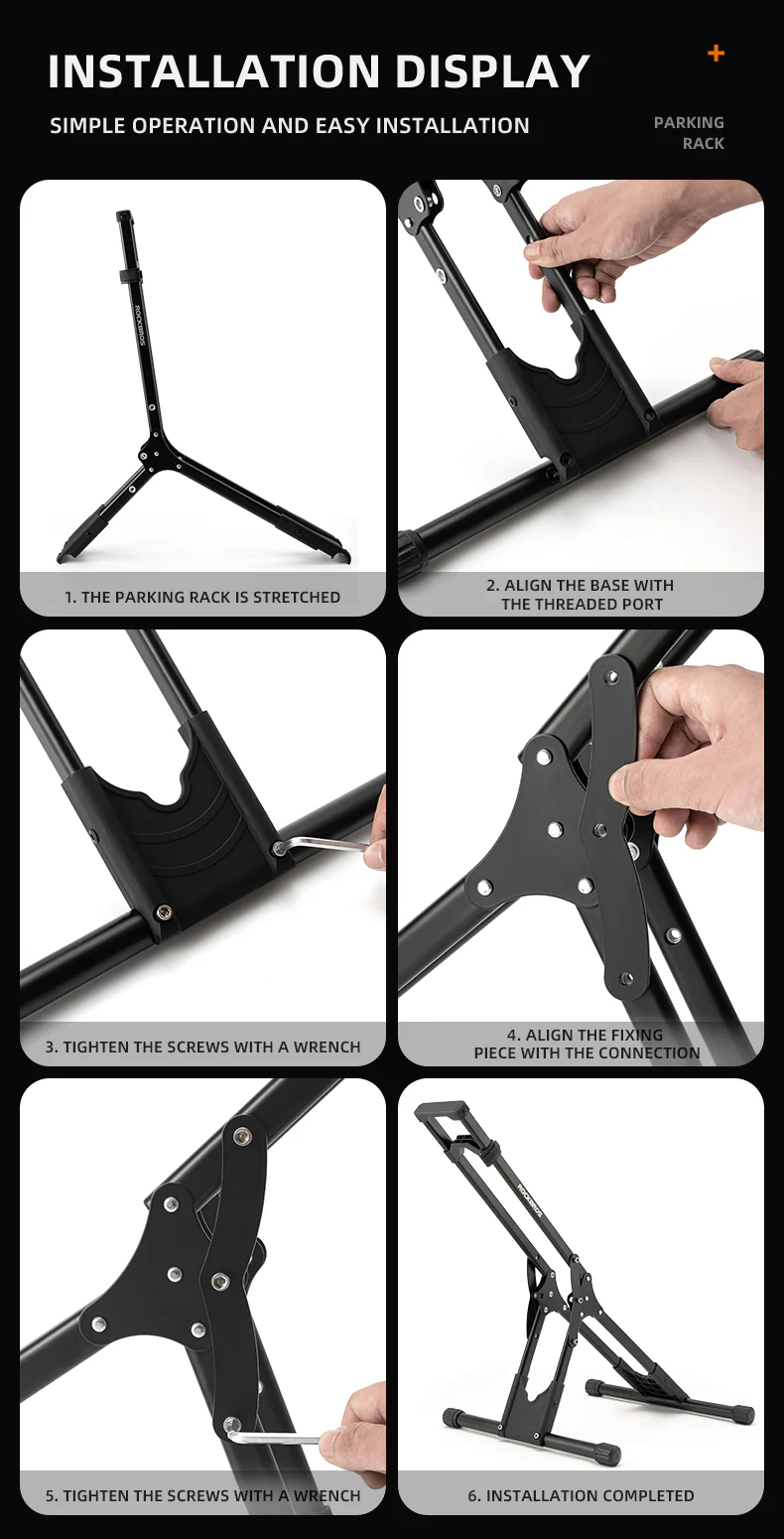 ROCKBROS Carbon Steel Folding Bike Stand - Image 17