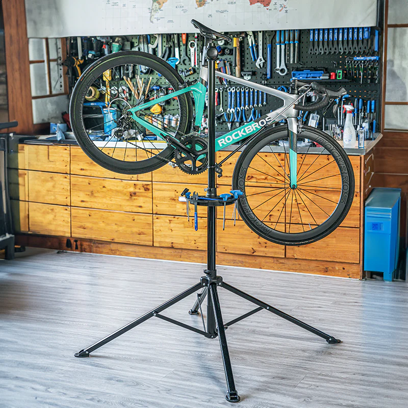 ROCKBROS Foldable Bike Repair Stand With Tool Tray Bicycle Mechanic Work Stand - Image 3