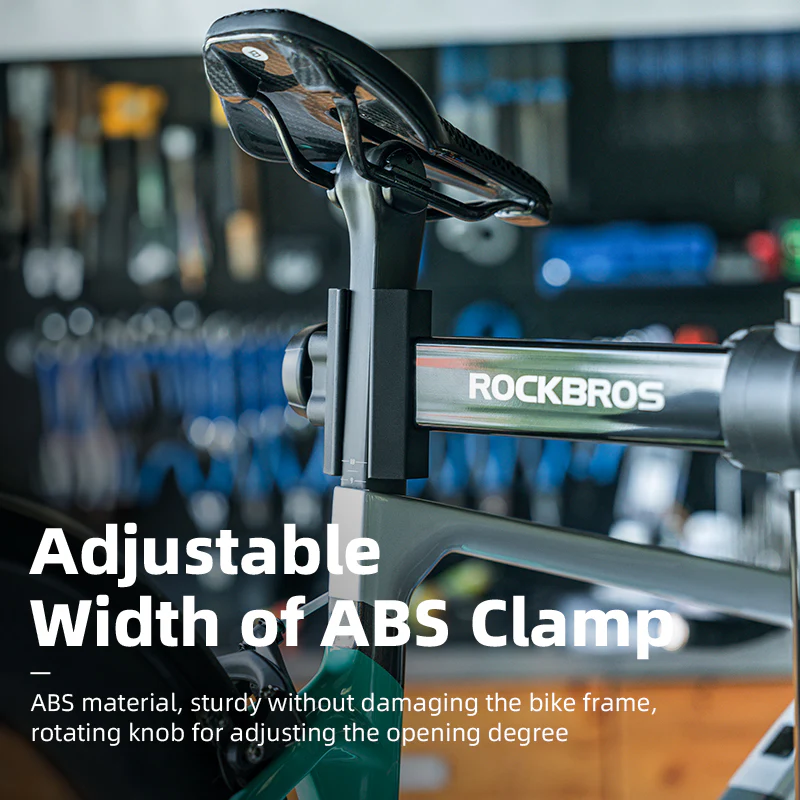 ROCKBROS Foldable Bike Repair Stand With Tool Tray Bicycle Mechanic Work Stand - Image 5