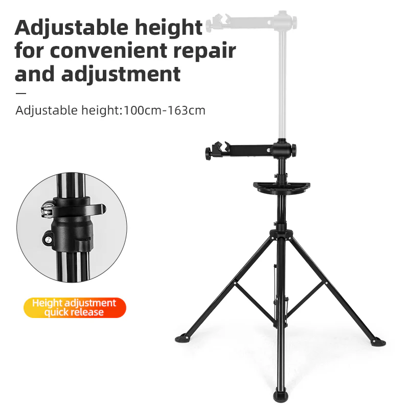 ROCKBROS Foldable Bike Repair Stand With Tool Tray Bicycle Mechanic Work Stand - Image 6
