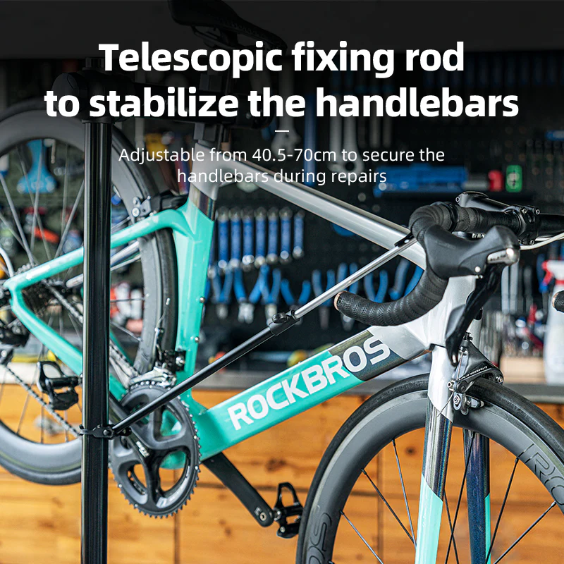 ROCKBROS Foldable Bike Repair Stand With Tool Tray Bicycle Mechanic Work Stand - Image 8