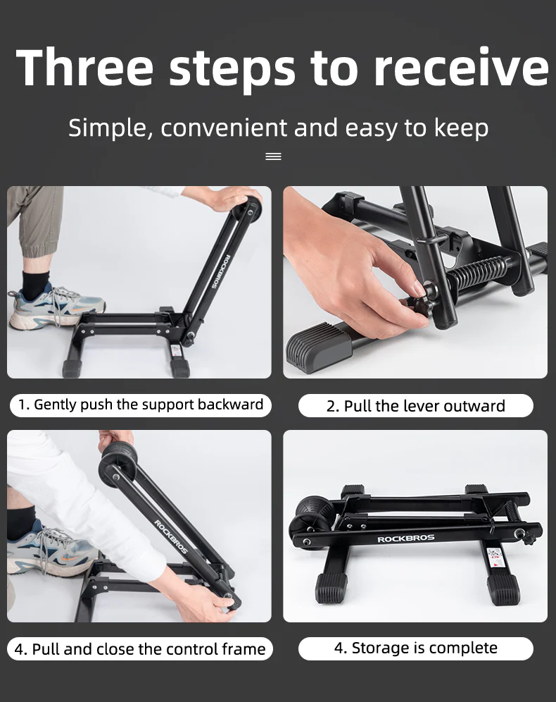 ROCKBROS Foldable Floor Bike Stand for Garage - Image 10
