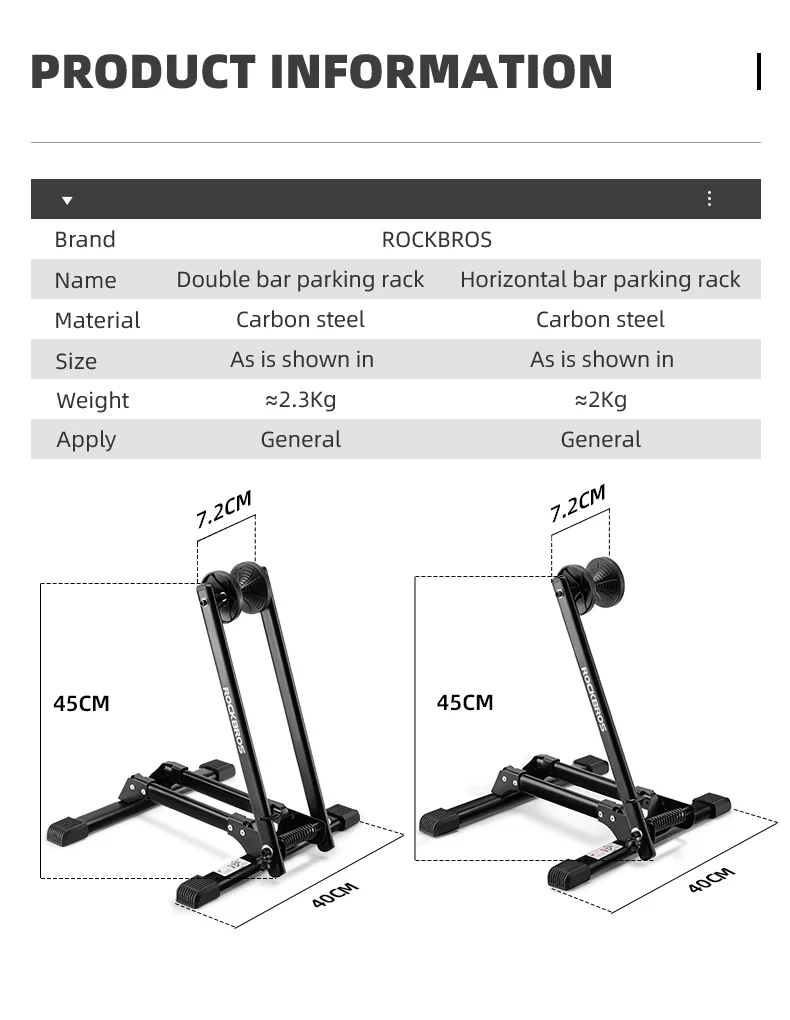ROCKBROS Foldable Floor Bike Stand for Garage - Image 8