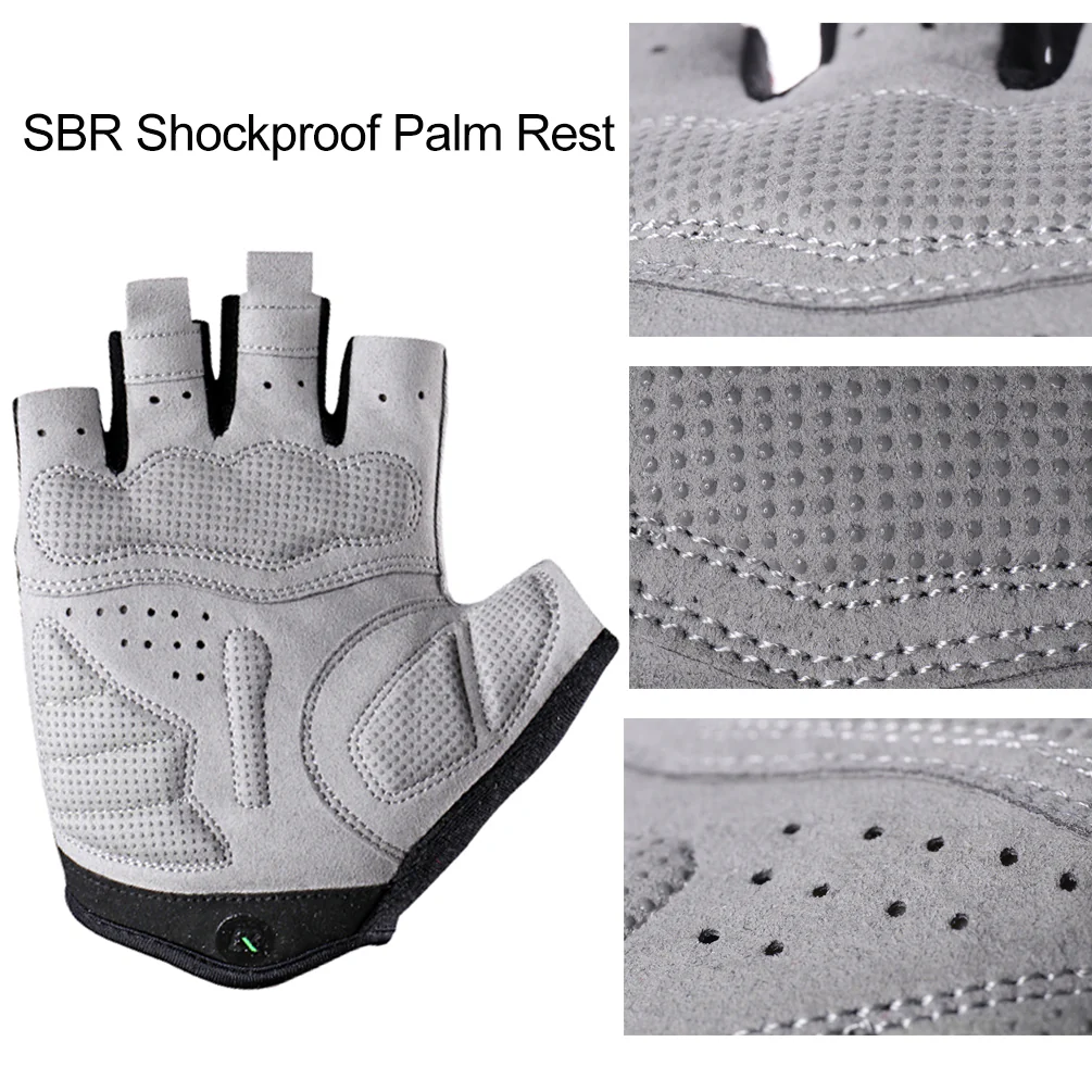 ROCKBROS Half Finger Cycling Short Gloves Shockproof Gloves - Image 6