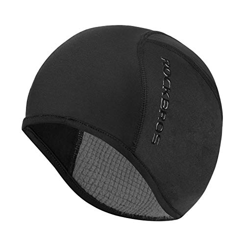 ROCKBROS Helmet Liner Cycling Skull Cap Winter Thermal Fleece Cycling Cap for Men Women Headwear for Running Skiing & Winter Sports - Image 3